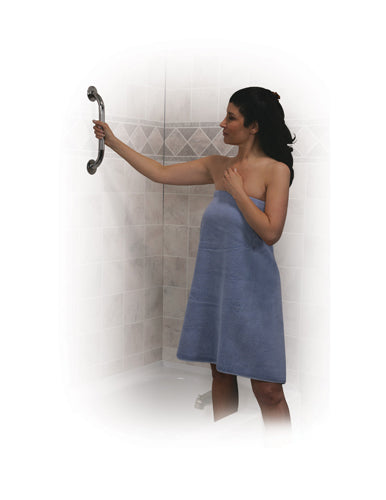 24" Knurled Chrome Grab Bar – Secure, Non-Slip Support for Bath & Home Safety