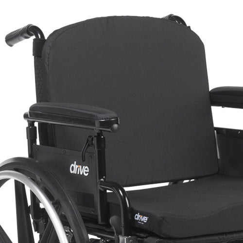 Adjustable Tension Back Cushion for Wheelchairs – Fits 16” to 21” Wide, Supportive with Storage Pocket