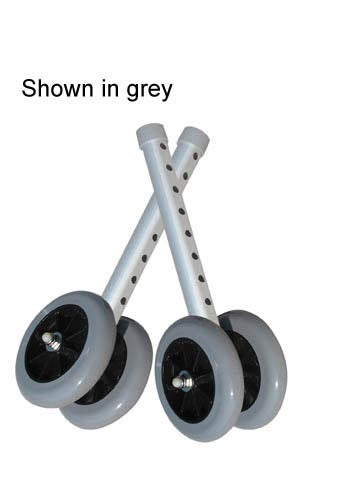 Drive Heavy-Duty Walker Wheel Kit – 5" Silver Vein with Black Wheels