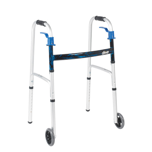 Drive Medical QuickFold Junior 5-Wheel Walker – Lightweight & Durable Mobility Aid
