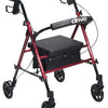 Rollator Aluminum W/adj. Seat Height  Red
