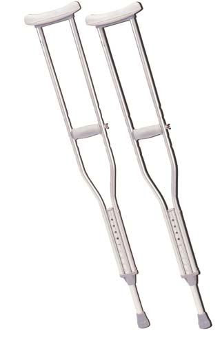 Drive Push-Button Aluminum Adjustable Crutch – Tall Adult (Case of 8 Pairs)