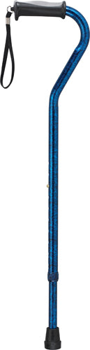 Drive Offset Cane – Aluminum, Gel Grip, Blue Crackle Finish