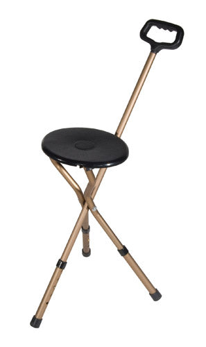 Drive Adjustable Folding Cane Seat – Portable Support with Built-in Rest