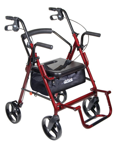 Drive Duet Rollator and Transport Chair – Versatile Mobility in Blue