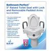 Bathroom Perfect 5  Raised Toilet Seat W/lock&arms  Cs/2