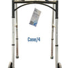Walk With Me Folding Aluminum 2 Button Walker W/5 Wheels Cs4