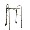 Walk With Me Folding Aluminum 2 Button Walker W/5 Wheels Cs4