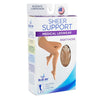 Ladies' Sheer Moderate  Queen+ 15-20mmhg  Panty Hose  Beige