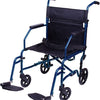 Transport Chair  19   Steel Metallic Blue  Folding