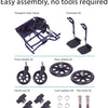 Transport Chair  19   Steel Metallic Blue  Folding