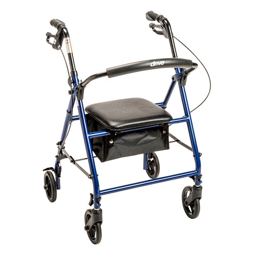Drive Steel Blue Rollator with 6” Wheels – Stability, Comfort & Mobility