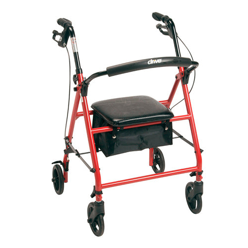 Rollator Steel Red  W/6  Whls Knocked-down