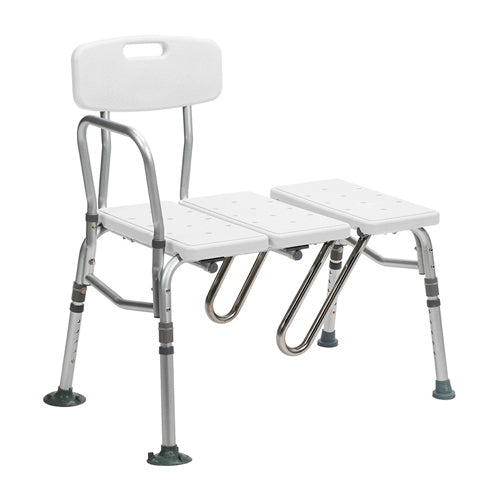 Splash Defense Transfer Bench with U-Shaped Curtain Guard – 400 lb Capacity
